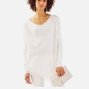 EUC Lilly Pulitzer Ferrera Asymetrical Tassel Sweater